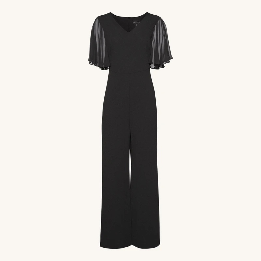 Connected Apparel BRI CHIFFON SLEEVE JUMPSUIT size 10 NEW